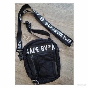 AAPE By A Bathing Ape Black Crossbody Sling Bag